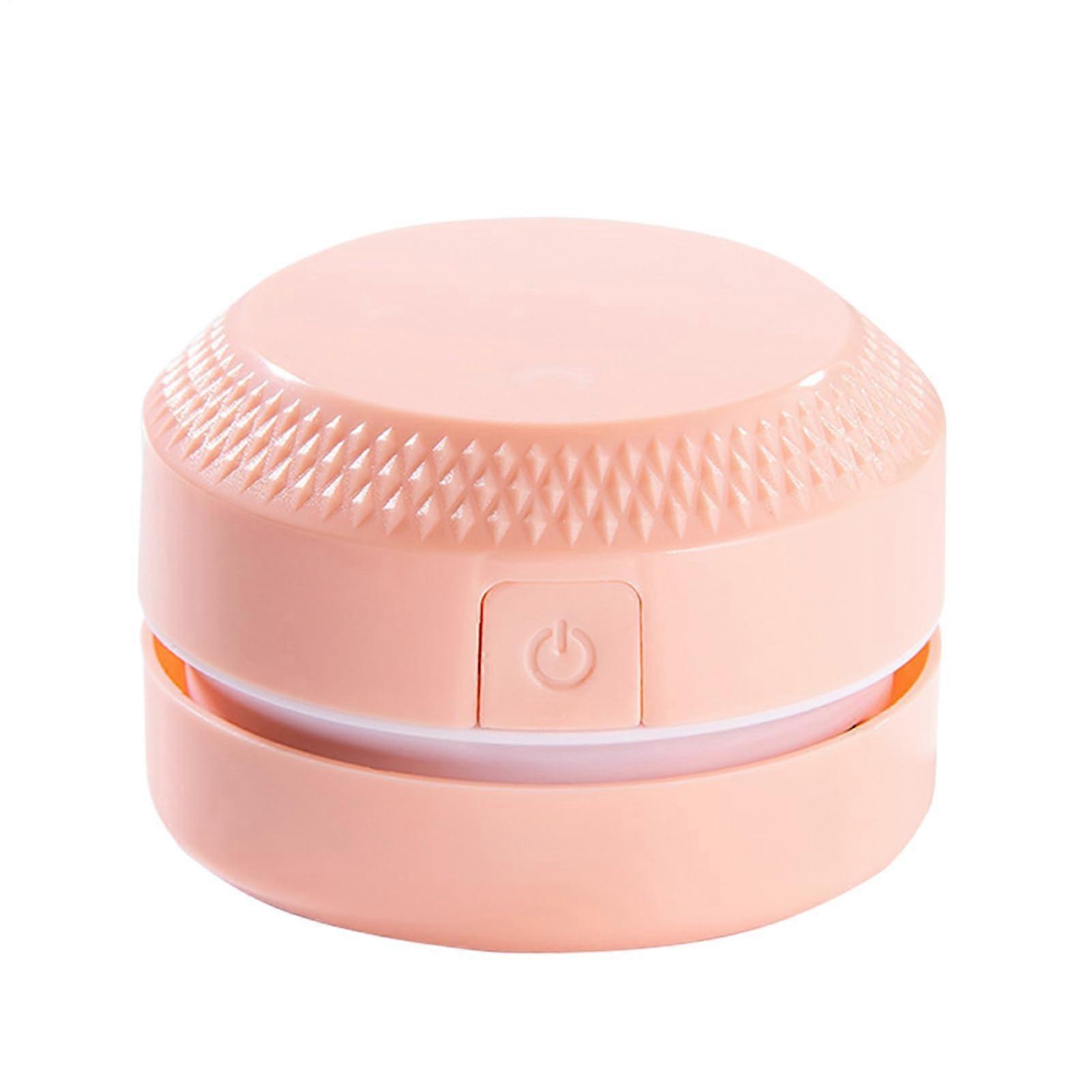 Small Desk Cleaner, Compact Cordless Dust Remover, Lightweight Portable Device for Home and Office, Sturdy Pink Design
