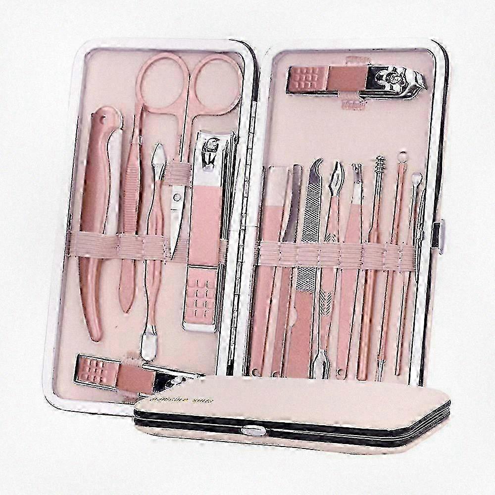 Comprehensive 15-Piece Nail Care Set with Manicure and Pedicure Instruments, Includes Portable Case for Easy Storage