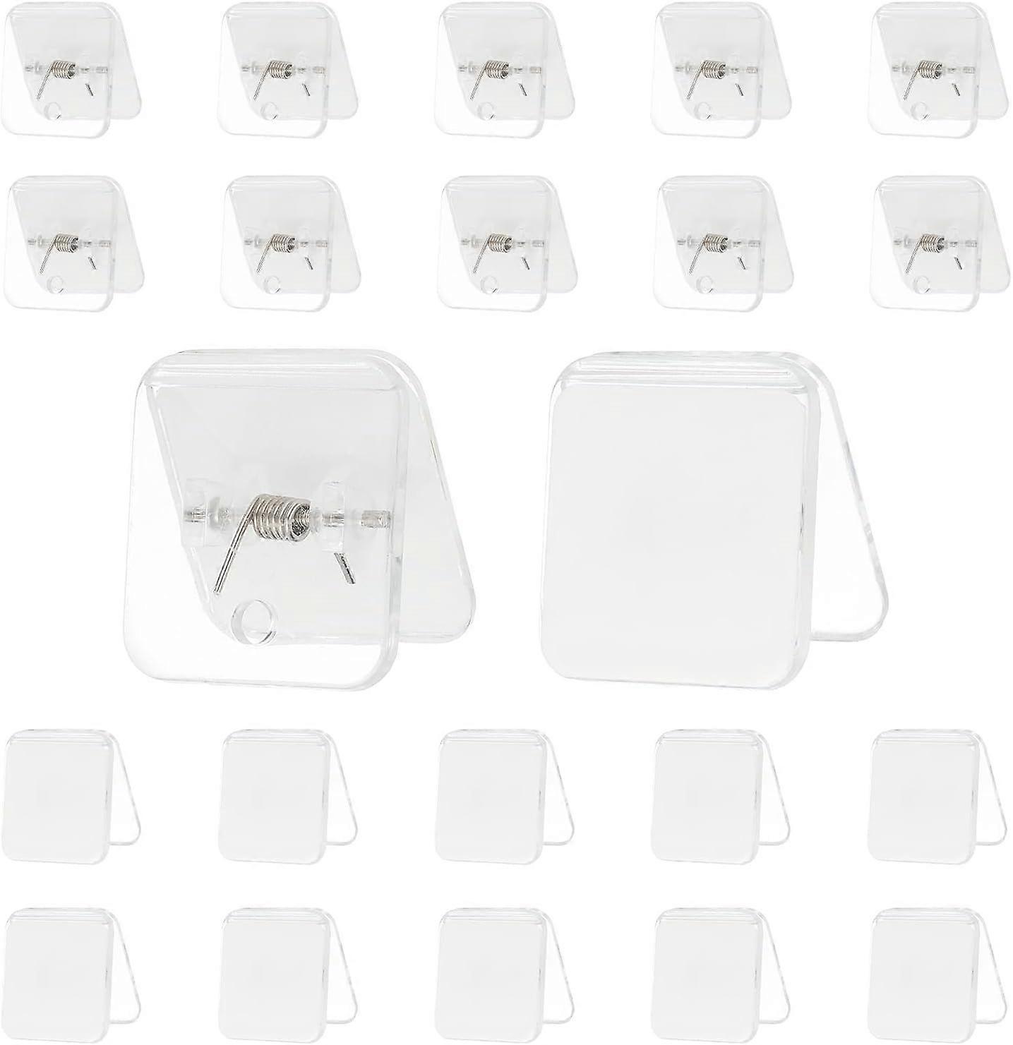 Self Adhesive Clips, 24 Pcs Plastic Rectangle Tapestry Hanger Sticky Clips Wall