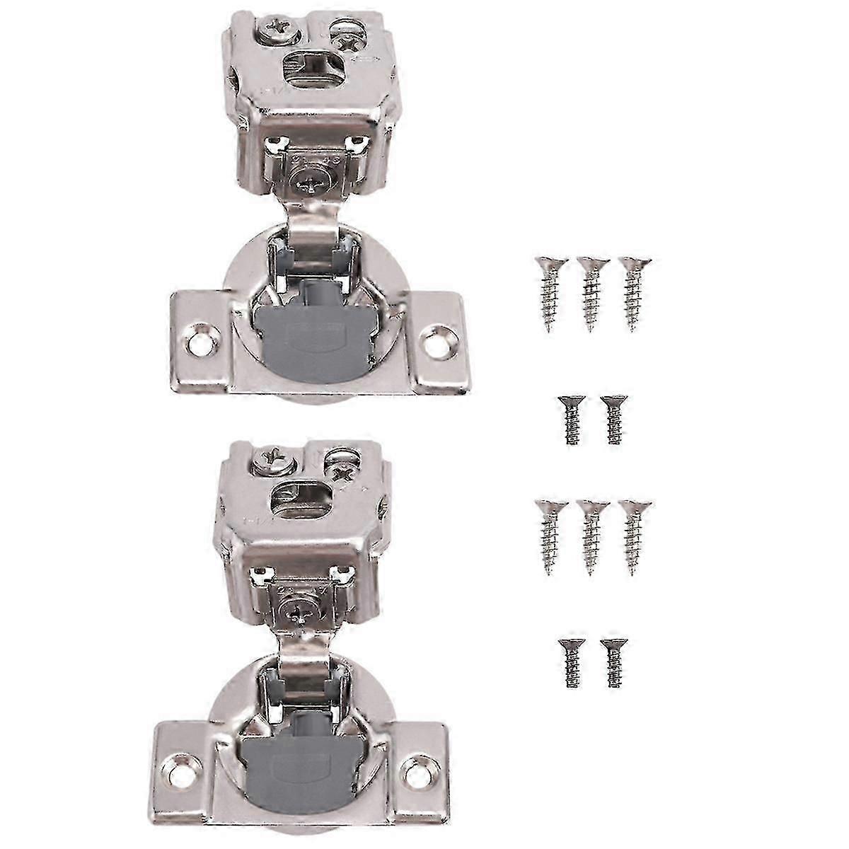 10 Pack 1-1/4 Inch 3D Overlay Soft Close Concealed Hinges for Face Frame Door, Control Closing Speed Edition 0718