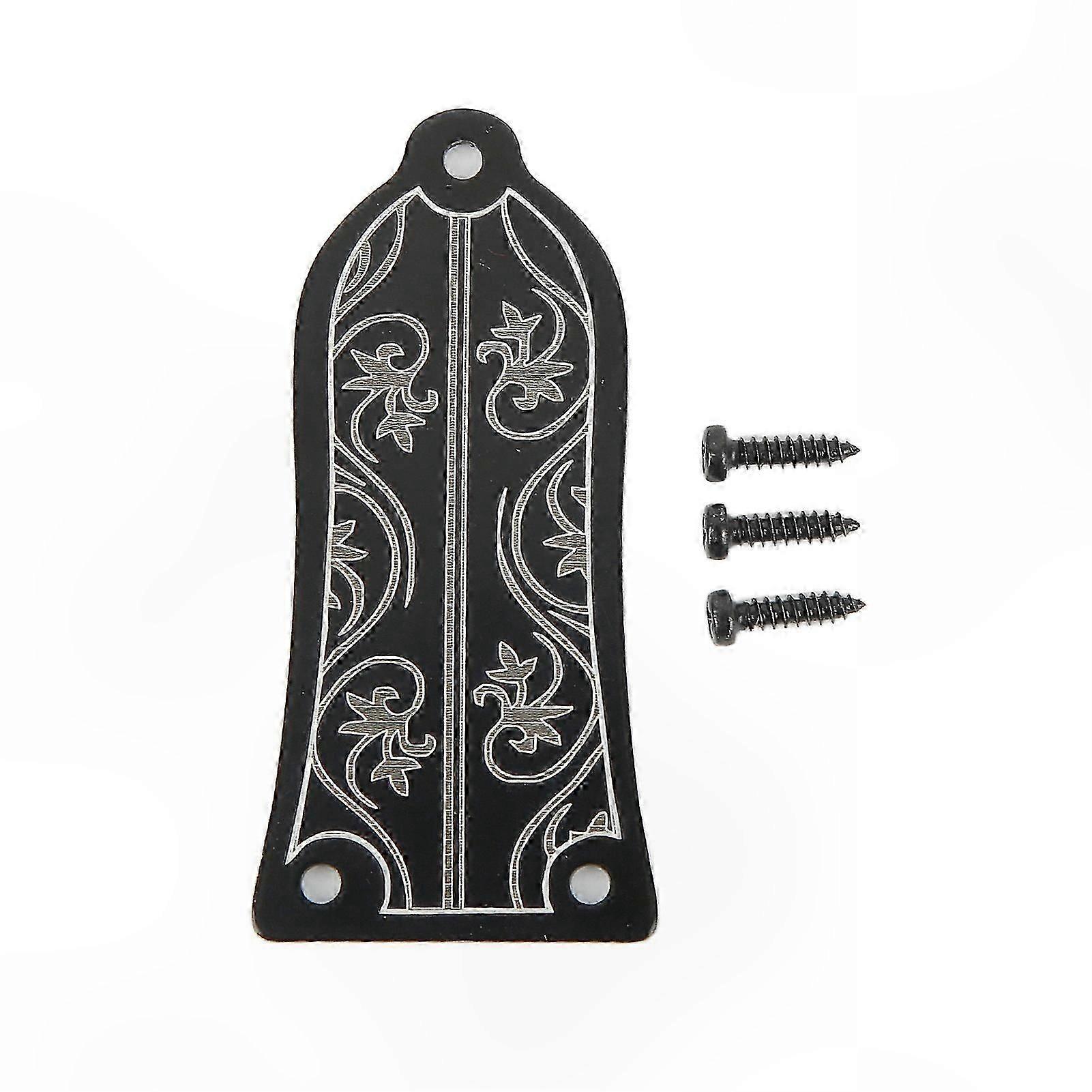 Metal Guitar Truss Rod Cover with Screws Pattern Replacement Plate Accessory