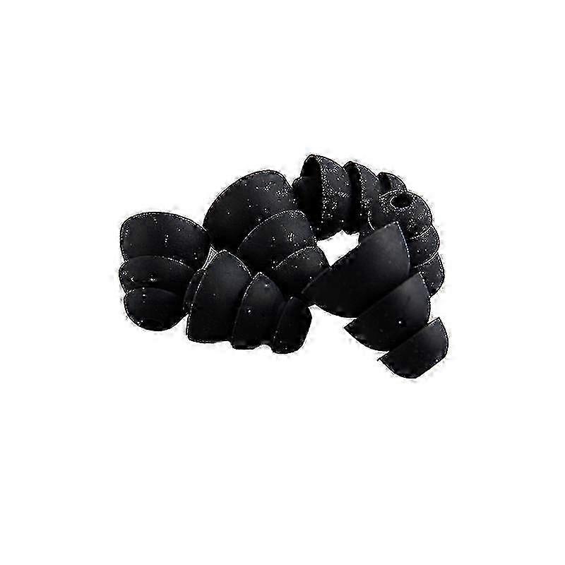 6pcs Ergonomic Earphone Tips, Three-Layer Silicone for Noise Reduction