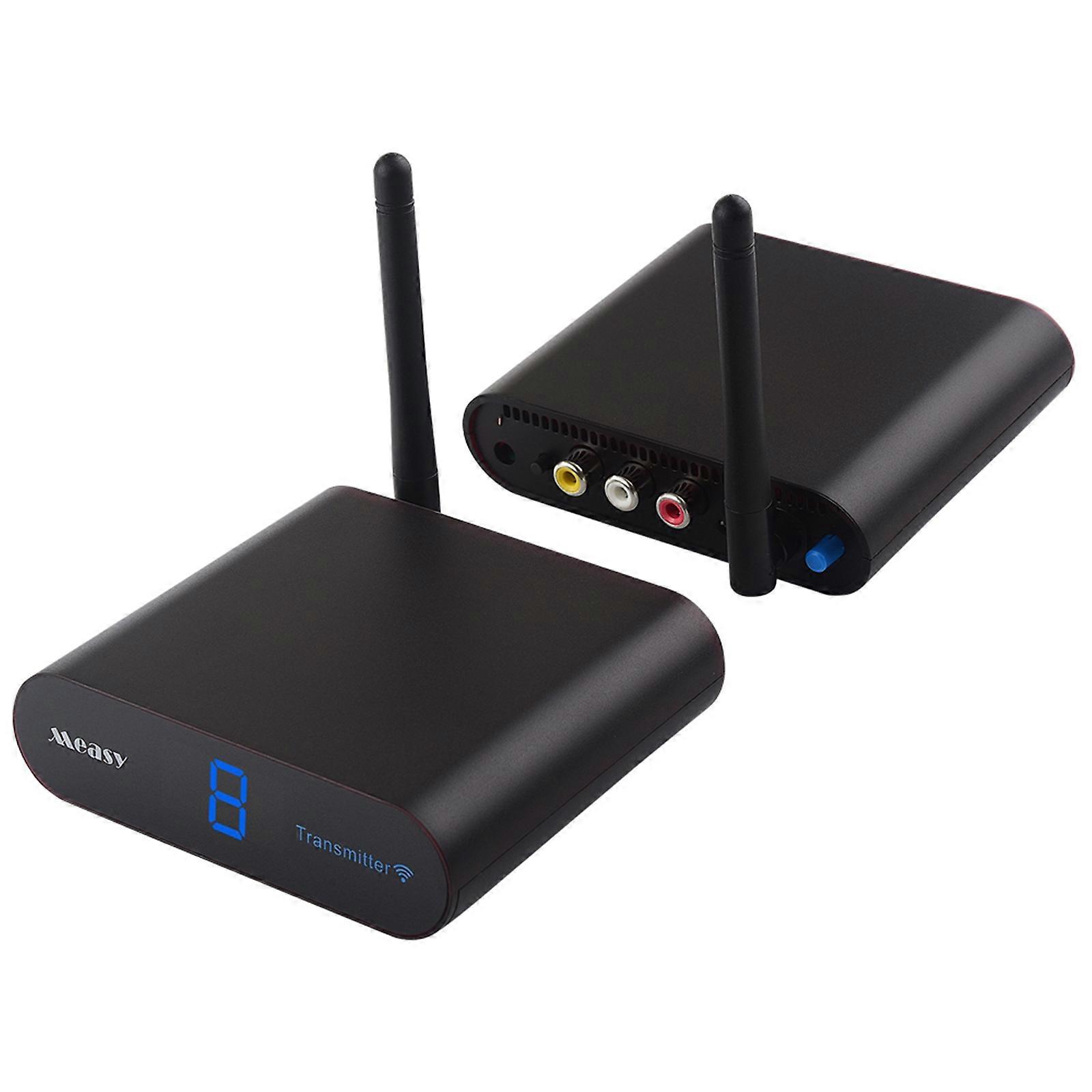TKdaddy MEASY AV220 200m Transmission 2.4G Wireless AV Transmitter and Receiver Set with RCA Input / Output UK Plug