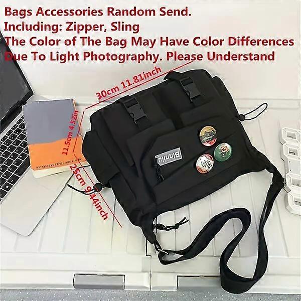 Men's nylon shoulder bag with adjustable straps, suitable for various weather conditions