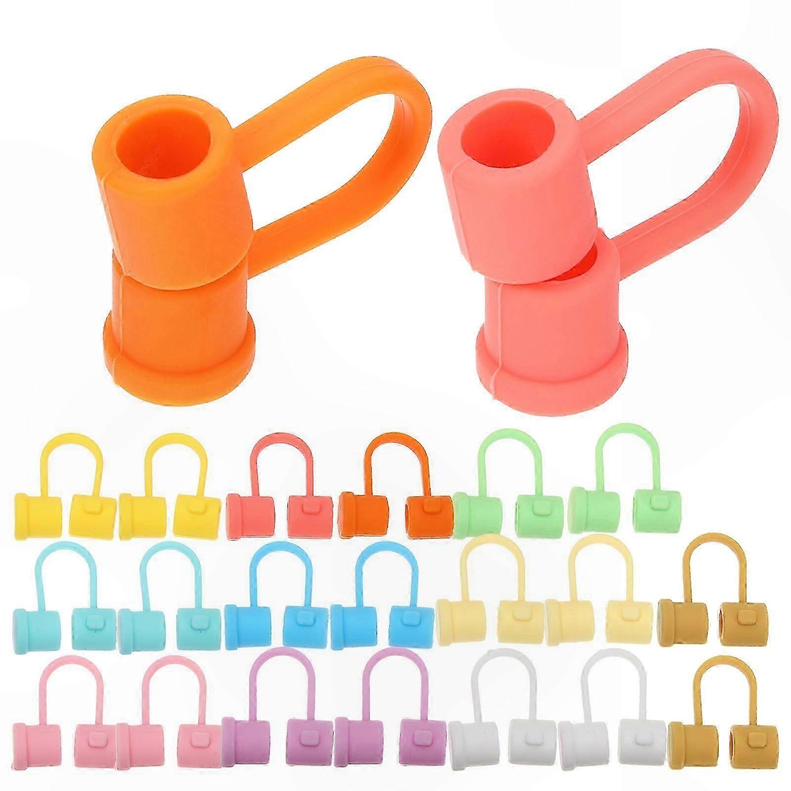 24 Silicone Straw Tip Covers Protective Drinking