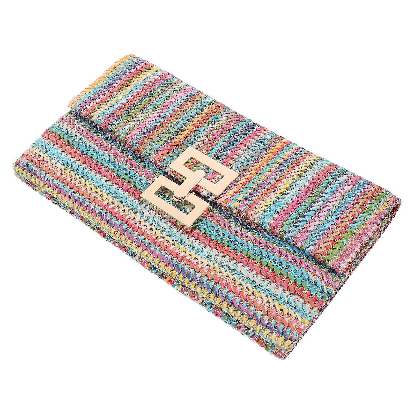 Decorative Clutch Bag Travel Rectangular Multi Polyester Night-Out Essentials Holding 1Pcs