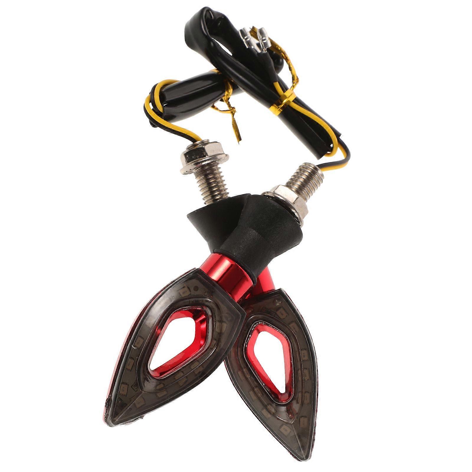 Motorcycle Turn Signals with Heart Design for Enhanced Safety and Style ABS Red 2Pcs