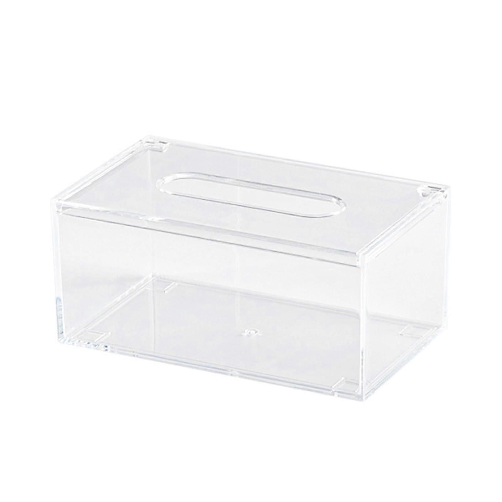 Handkerchief Box, Transparent Design, Modern Rectangular Style, For Living Room, Bedroom Or Restaurant