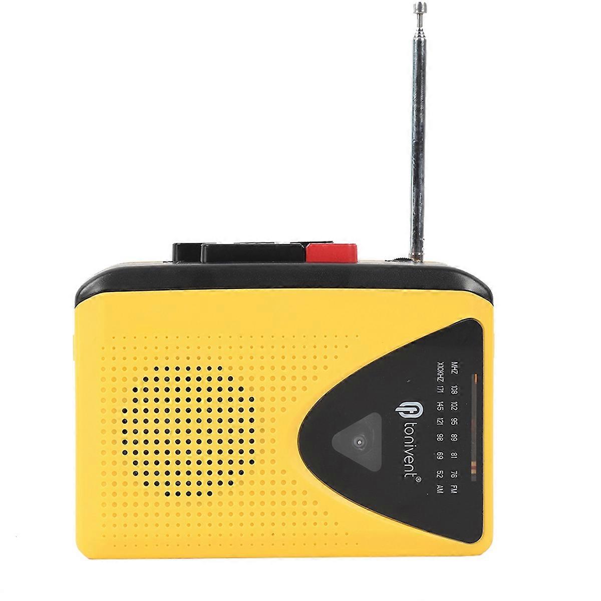Portable Cassette Player Recorder Recording to Tape AM FM Radio Stereo Music Player with MIC 3.5mm Headphone Jack