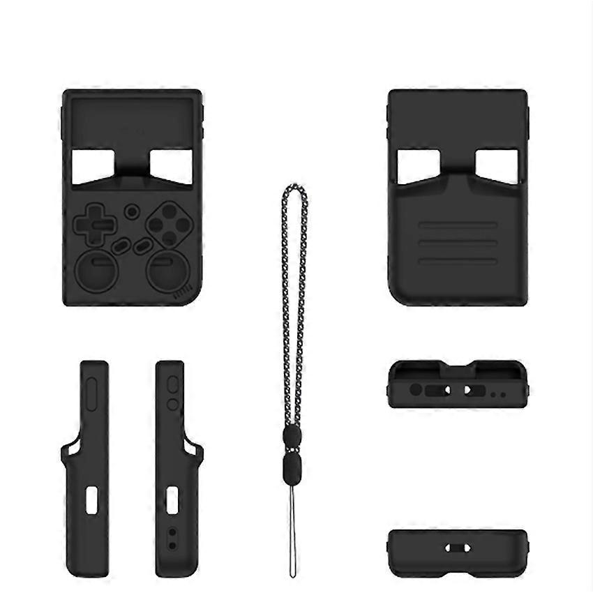 Handheld Retro Game Console Protective Case Silicone Model Shockproof Accessories for ANBERNIC RG 35XXPro (Black)