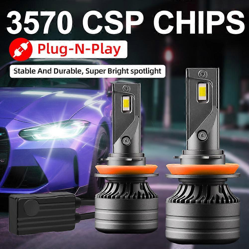 18000LM CSP Chips 180W LED Bulbs Single Beam H11 Turbo FAN Design Car Headlights