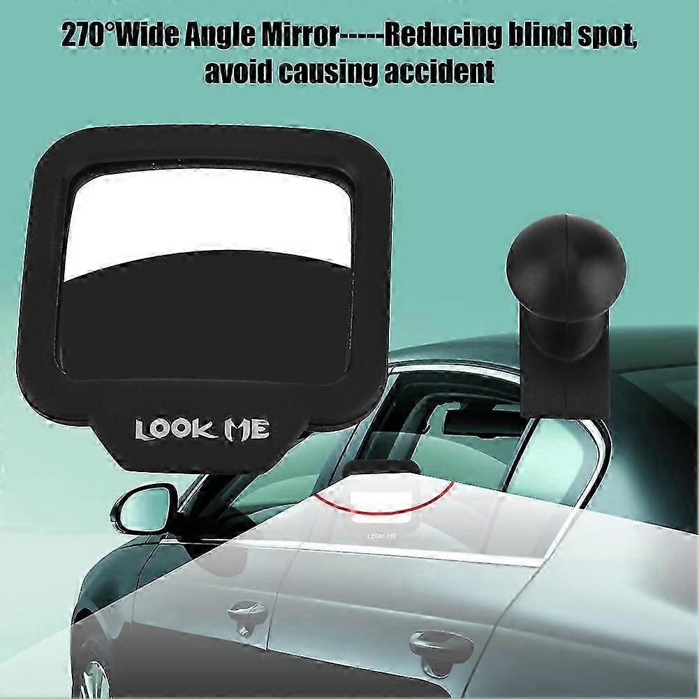 1Pc Multi-function Adjustable Car Mini Round Blind Spot Assist Rearview Mirror Wide Angle