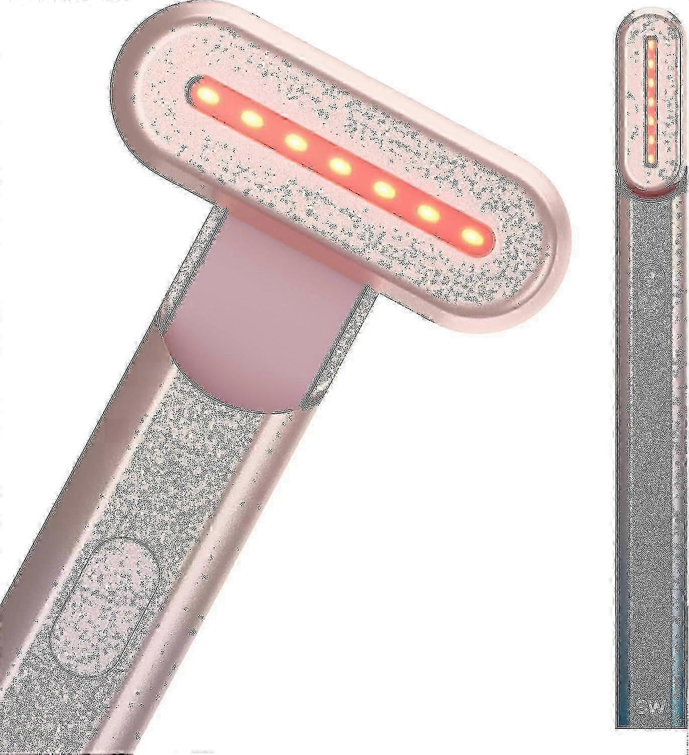4-in-1 ラディアント リニューアル ワンド、フェイシャル マッサージャー付きフェイス スキンケア ワンド、フェイシャル ワンド (ローズ ゴールド) -CAA