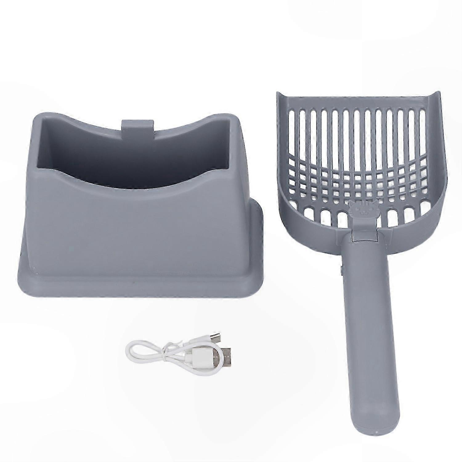 Rechargeable Cordless Cat Litter Scoop with Quiet Operation and Strong Vibration for Easy Cleaning Portable Design