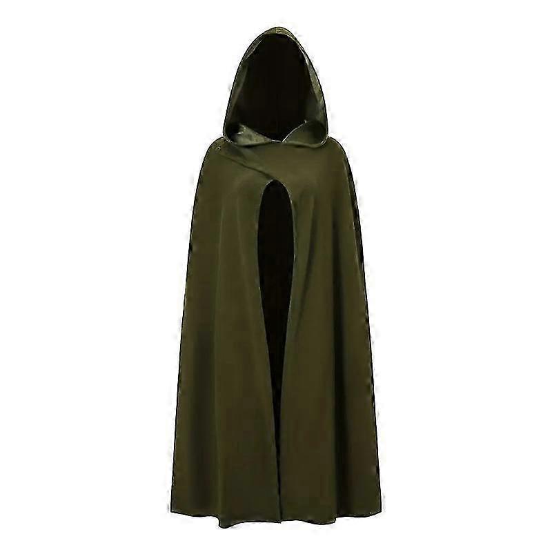 Gothic Solid Split Hætteklædte Kappe - Stilfuld Cosplay Påklædning til Dame Efterår & Vinter Mode