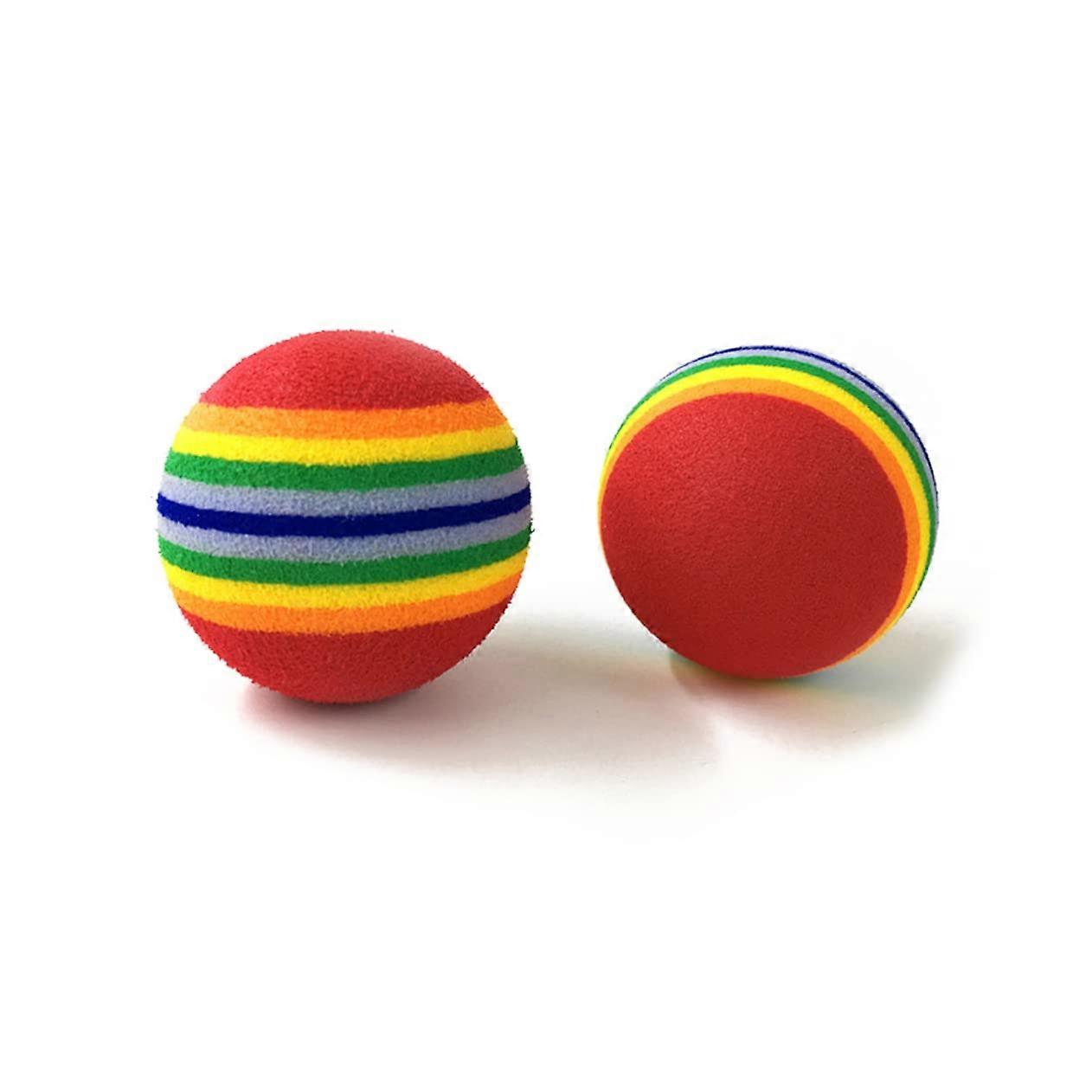 Eva Rainbow Ball Dog Interactive Chew Toy For Pets 12 Pack EVA Material Durable Safe Teething Training Vibrant Colors