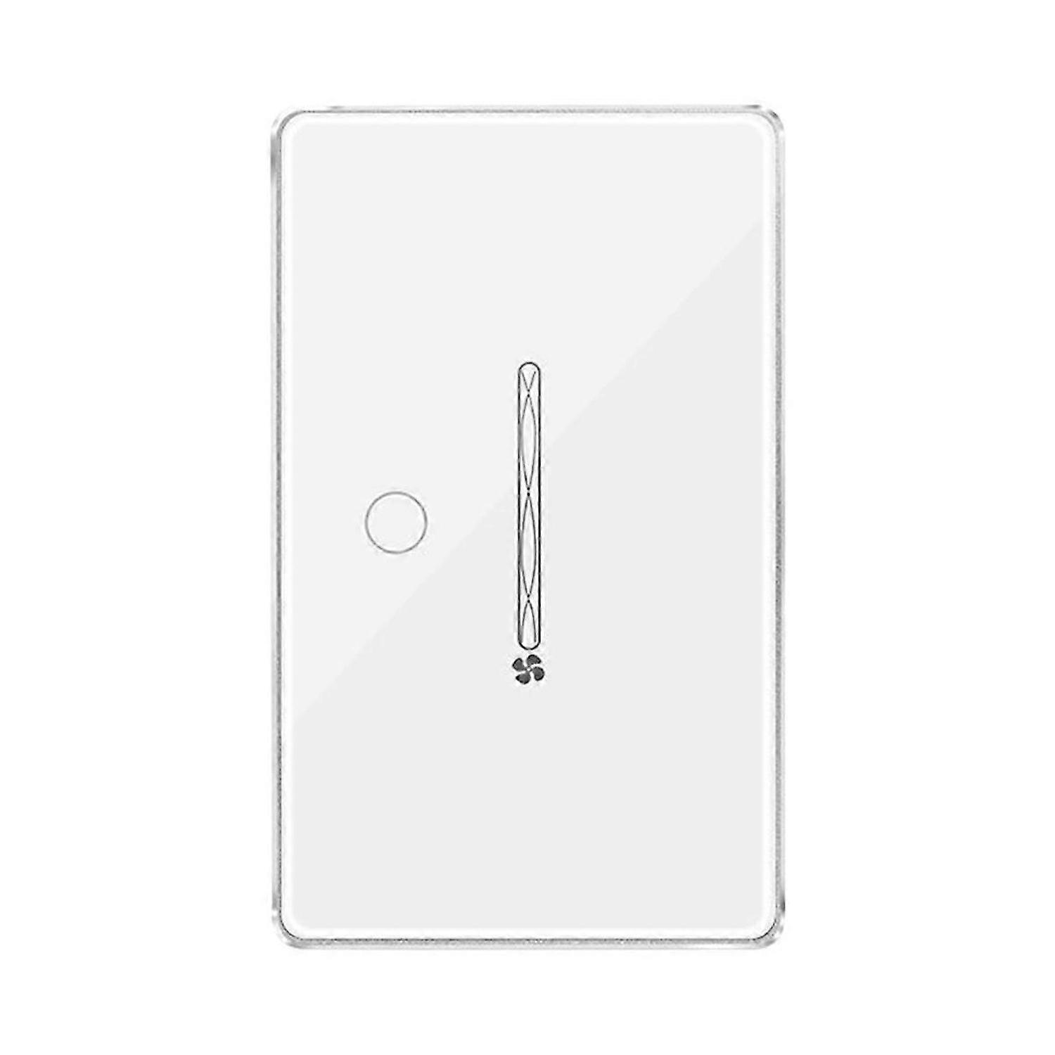 Zigbee Smart Fan Light US Switch 1 Gang Touch Control with Slider Control Fan Speed Neutral Required