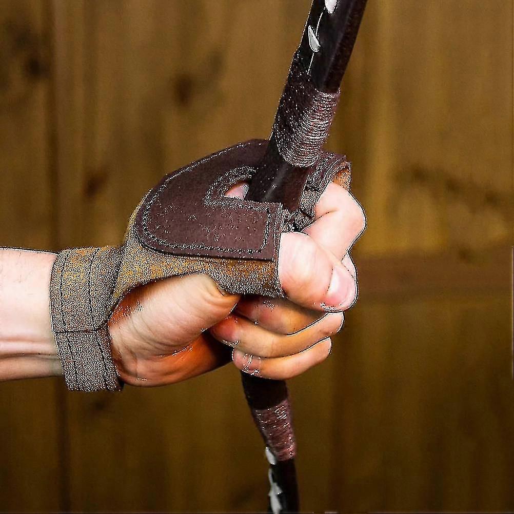 Mittelalter Renaissance Bogenschießen Armschiene Handschuh Schießhandschuh Leder Fingerschutz Pfeil Bogen Jagd