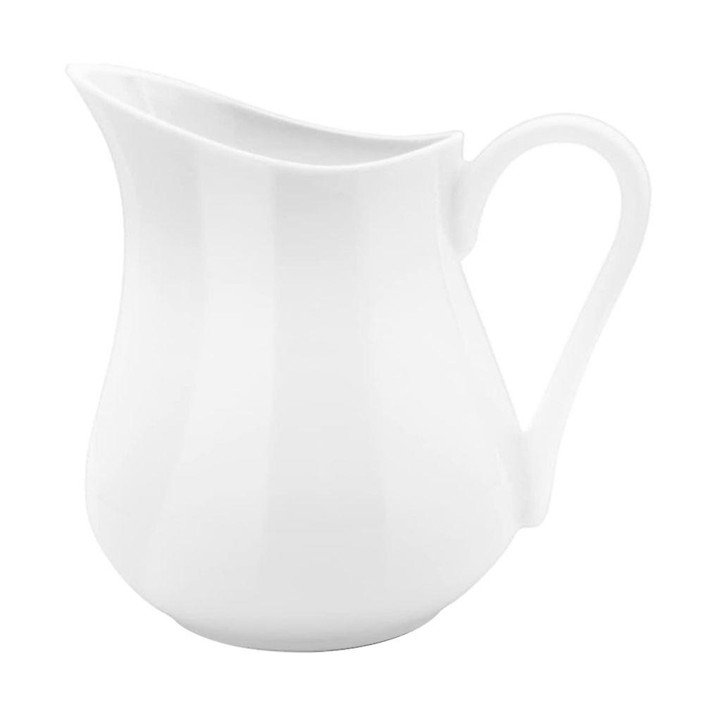 Ceramic Milk Pitcher Handheld Frothing Pitcher Household Creamer Pitcher 450ml