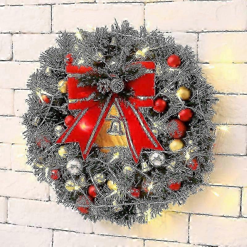 Christmas Wreath With Lights,christmas Wreaths Front Door Art Decorations - JA