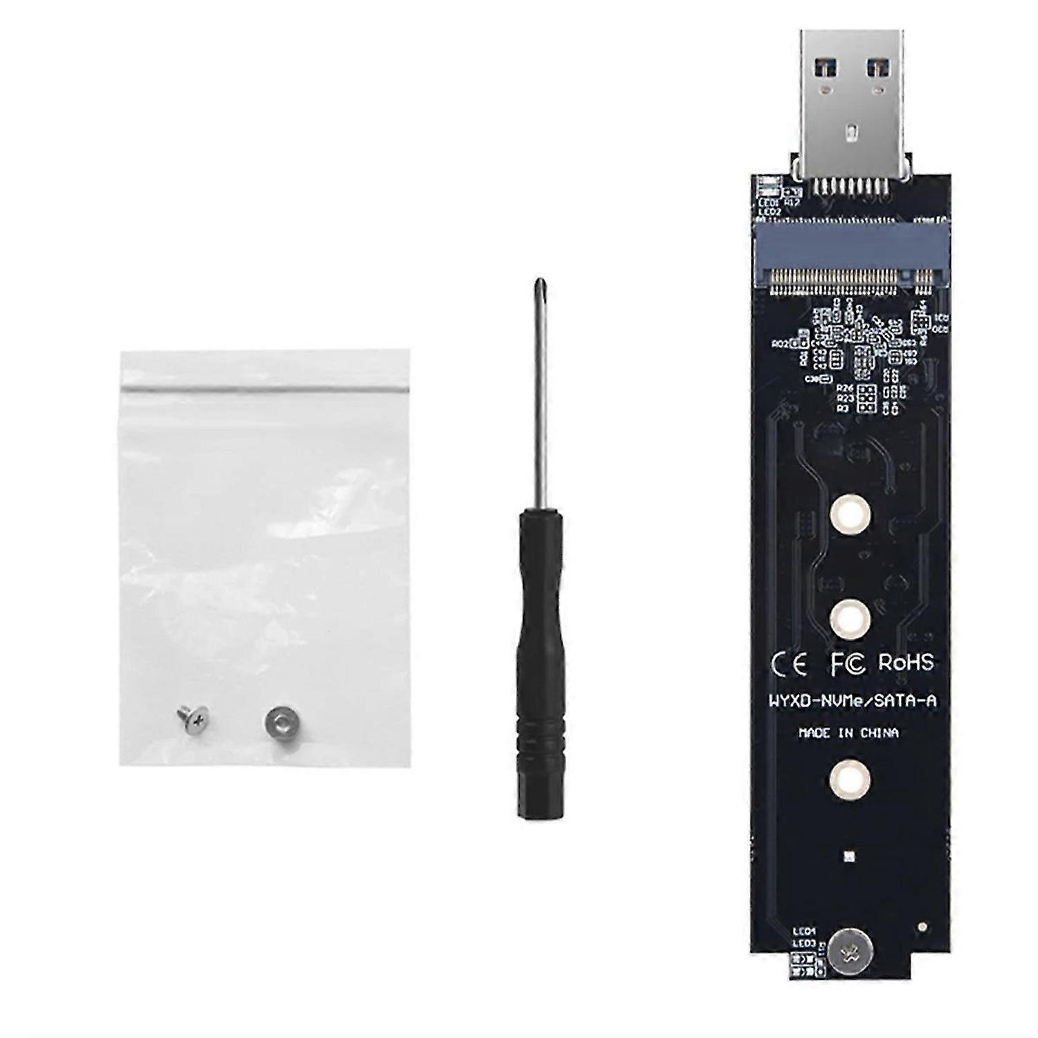 Inline Adapter Board NVMe PCIE to USB 3.1 Type A M.2 Adapter Board Module Multi-Function Convenient
