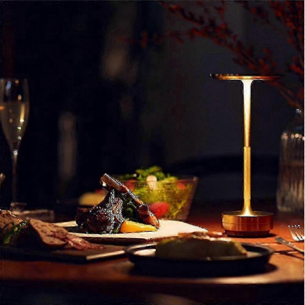 Lampe de table sans fil, intensité variable, étanche, en métal, rechargeable par USB