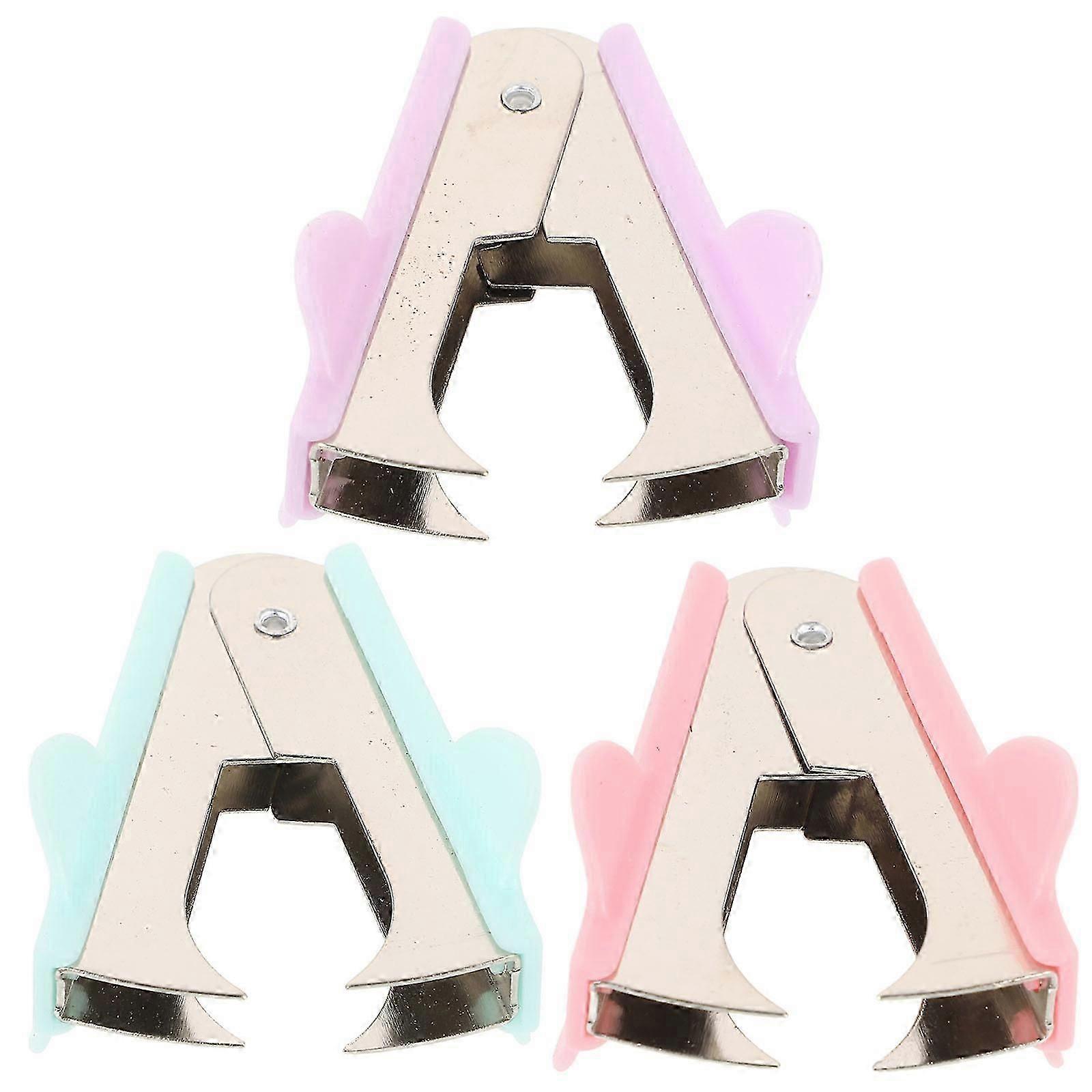 Εργασία αποταμίευσης Staple Removers Λεβάντα μωβ υλικό μετάλλων προμηθειών γραφείου 3Pcs