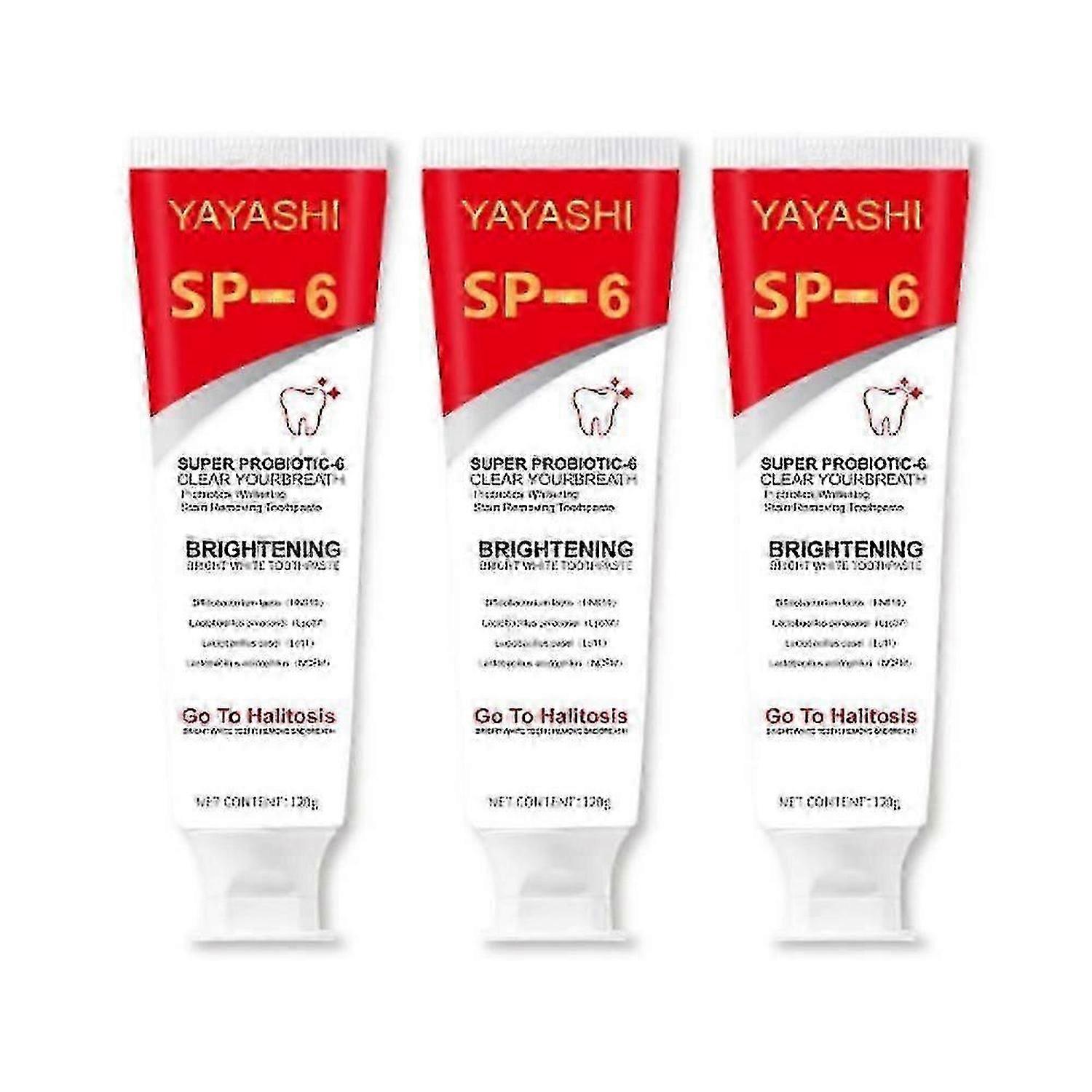 3pcs SP-6 Probiotic Whitening Toothpaste