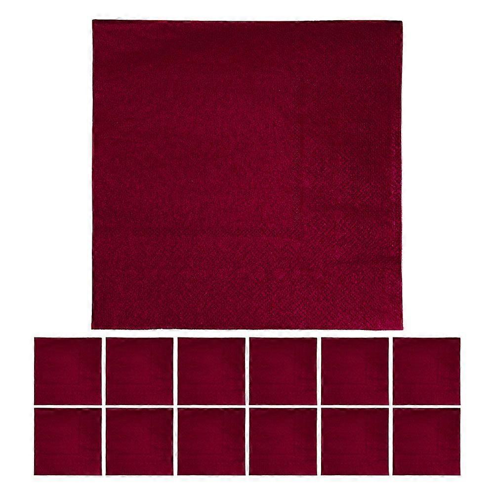 20pcs Serviettes Rouges Serviettes Jetables Déjeuner Serviettes En Papier Rouge Serviettes De Boisson Pour Mariages Réception Dîners Anniversaire Ou Événement Décorations De Fête