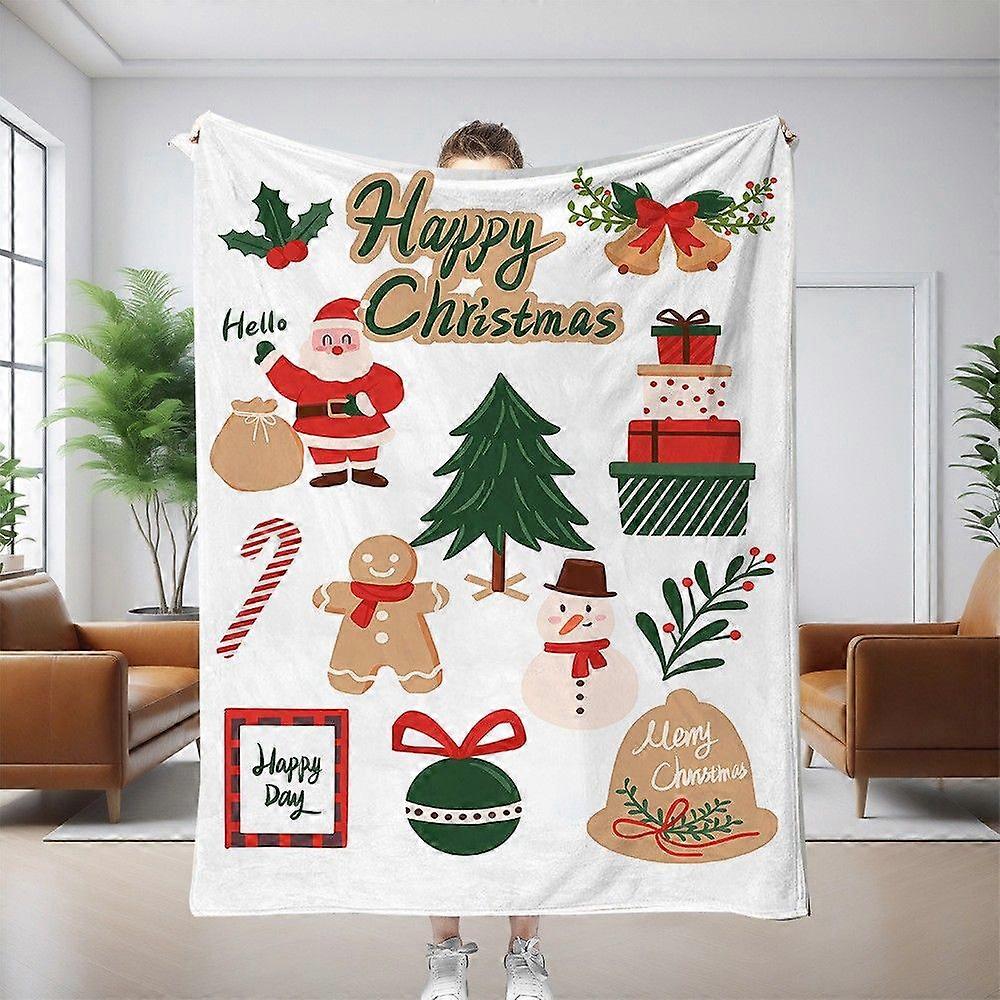 3D Christmas Pattern Printed Series Sleeping Blanket Sofa Bed Sheet Blanket