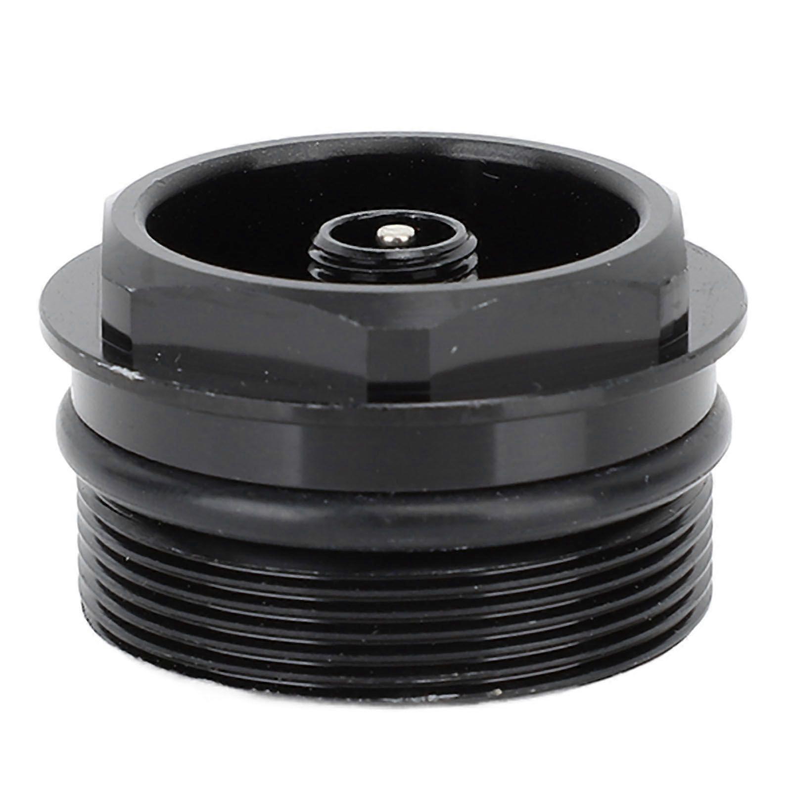 Bike Front Fork Valve Nut Aluminum Alloy Bike Air Fork Cap Assembly Valve Core Replacement for 32mm Inner Tube Front Fork