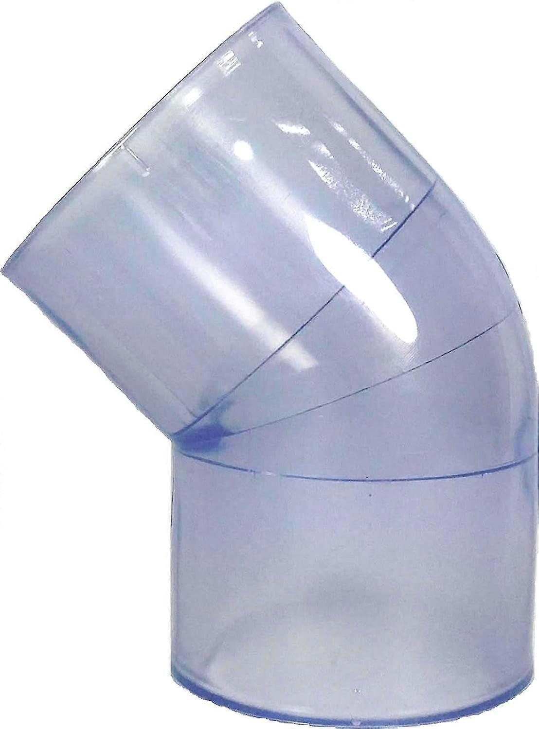 Clear PVC Pipe Fitting (bluish tint): 45 Degree Elbow,Schedule 40/80,2 1/2 Inch PVC Pipe Socket