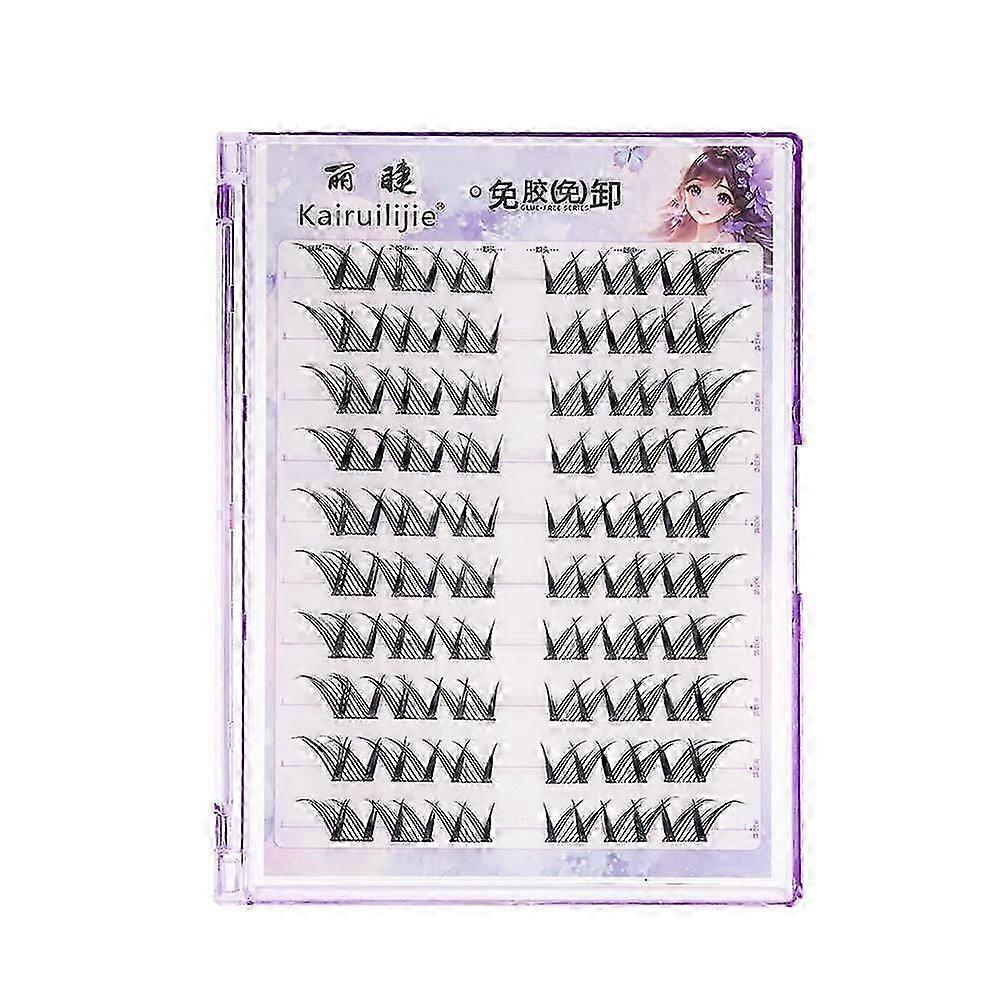 Glue-free False Eyelashes Segmented Thick Fox Style Diagonal Flying Eyelashes