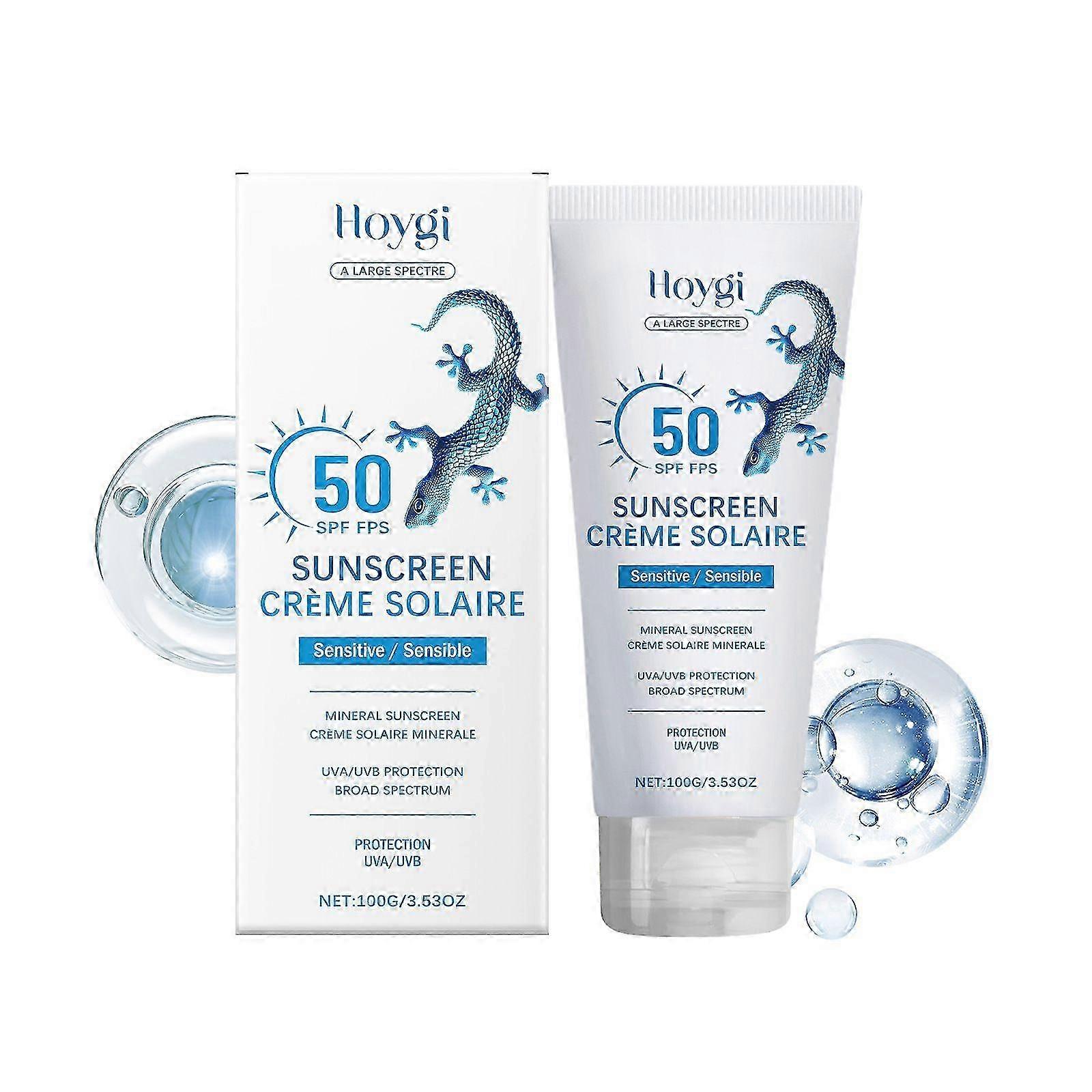 Sensitive Mineral Sunscreen Lotion, Spf 50+, Strong Uva/uvb Protection Broad Spectru Sunscreen Water Resistant With Smart Cap Technology - 100g