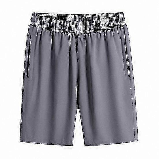Men's Athletic Shorts for Summer - Lightweight Knee-Length with Elastic Waist, Side Pockets, and Comfortable Fit