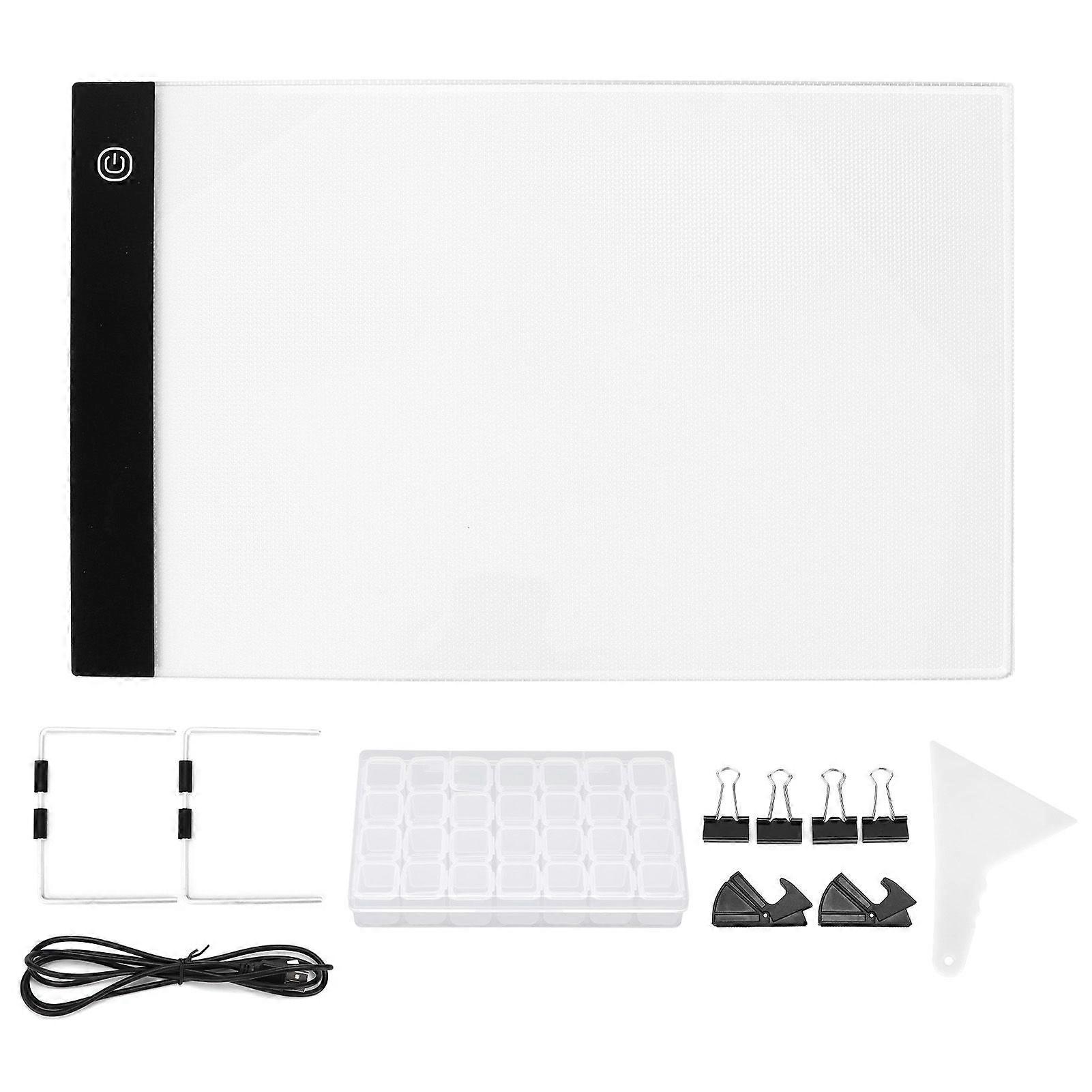 Light Pad USB Powered FlickerFree Adjustable Brightness Touch Control Rhinestone Copy Board for Drawing Streaming