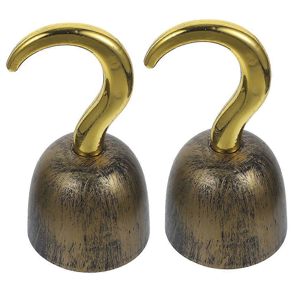 Halloween Pirate Hook Party Performance Prop 8Pcs Plastic Dark Brown