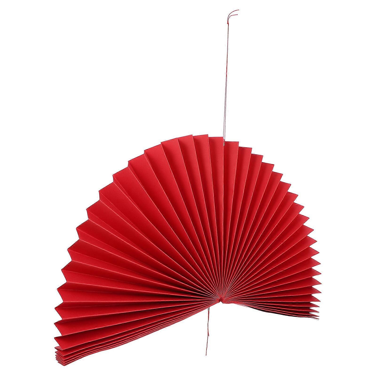 Chinese Style Wedding Hanging Fan for Party Decoration 1Pcs Red Fan