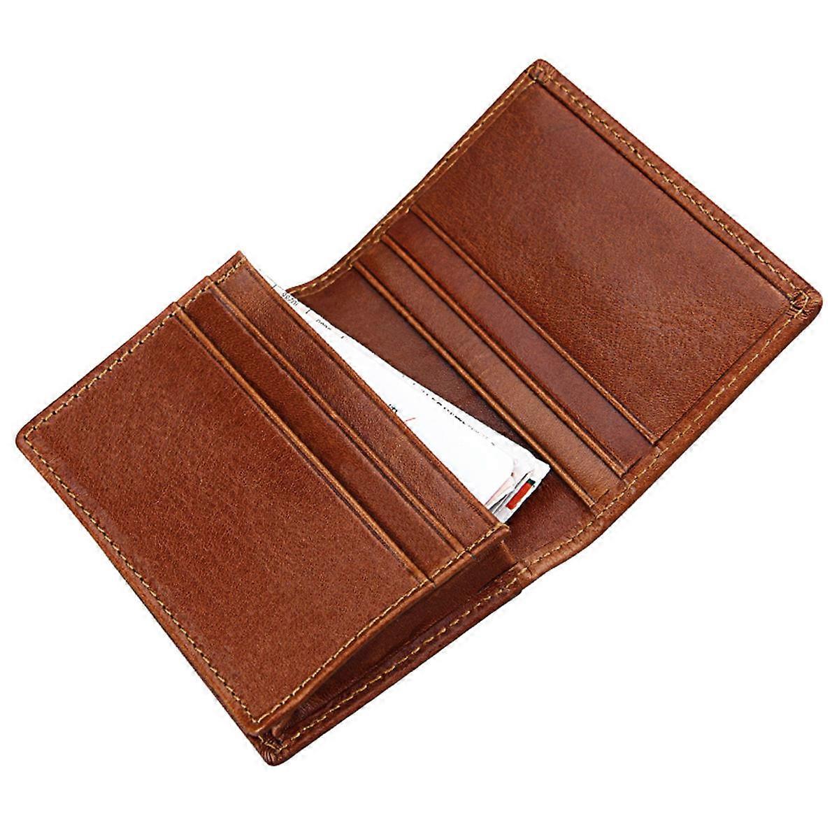 Endurable Wallet for Storage 2Pcs Brown Antimagnetic Rfid Security