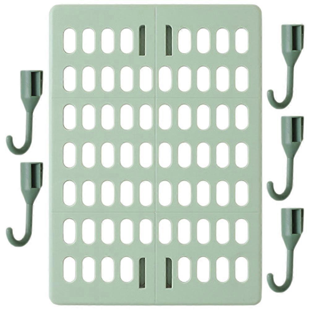 Peg Board Storage Shelf Rack for Storage 5Sets Green Wall Organizer