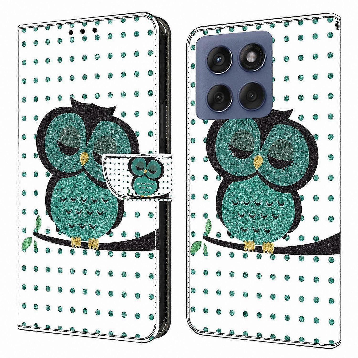 Magnetic Clasp Leather Wallet Case with 3D Pattern for Edge 60 Fusion 5G and Edge 60 5G Phone Cover