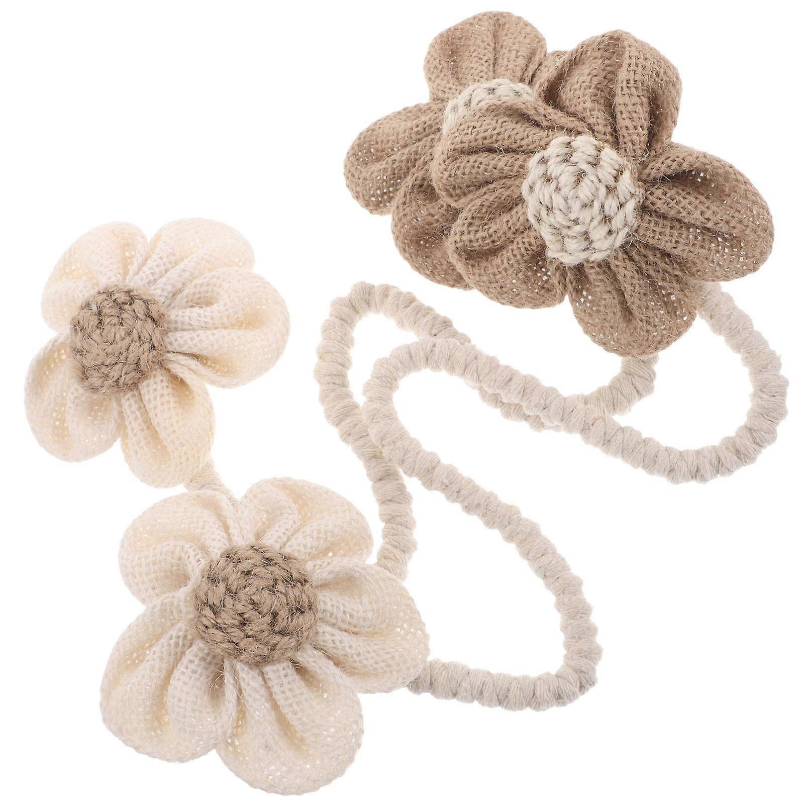 Floral Curtain Tiebacks Adjustable Window Treatment Holdbacks 4Pcs