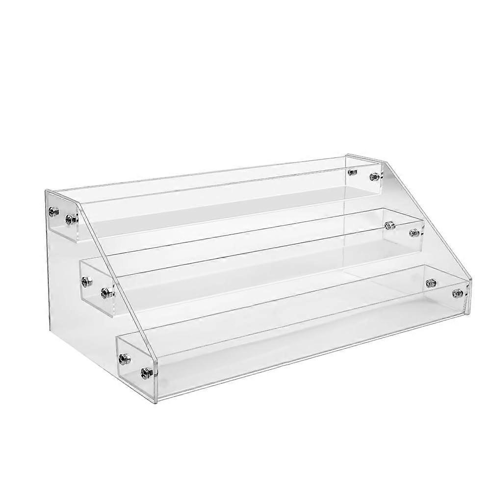 3 Tier Clear Acrylic CD Holder Cascading CD Storage Rack Desktop CD Organizer