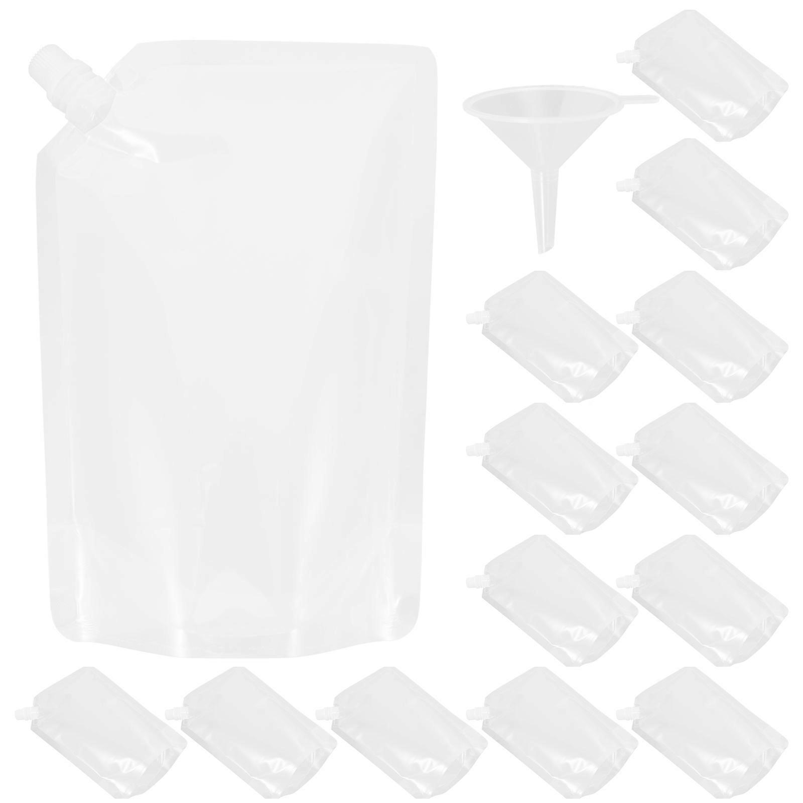 Juice Pouches Beverage Container For Party 24X17cm Transparent Portable Sealing 50Pouches