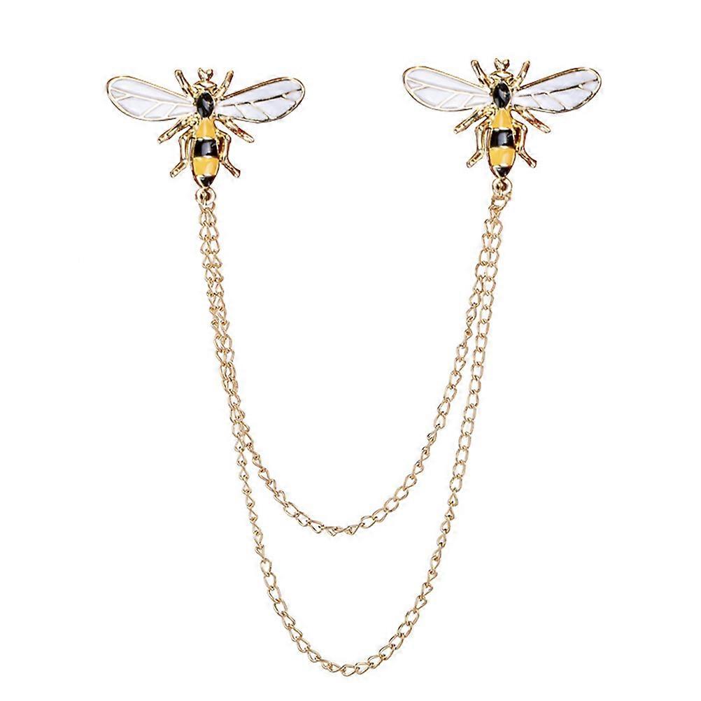 Brooch for Decoration 3Pcs Bee Tassel Collar Clips
