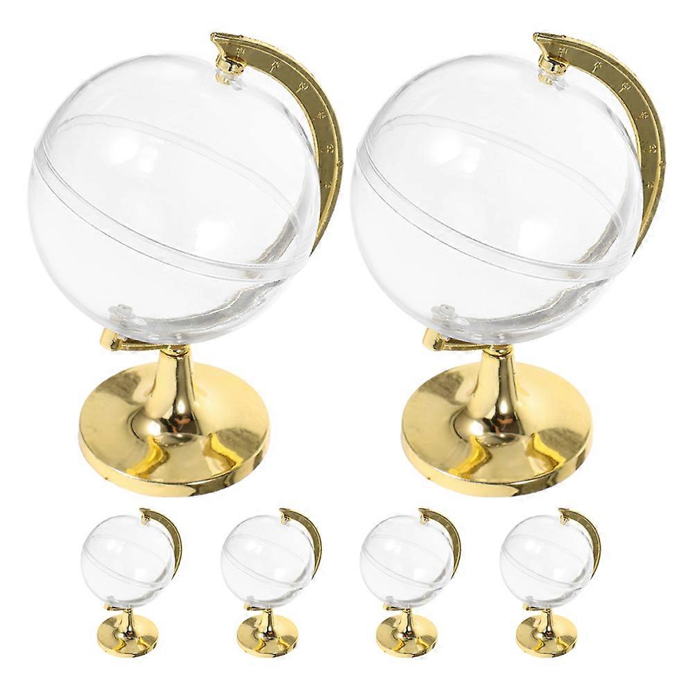 24Pcs Mini Globe Candy Box for Party Favor Use Golden Plastic Containers