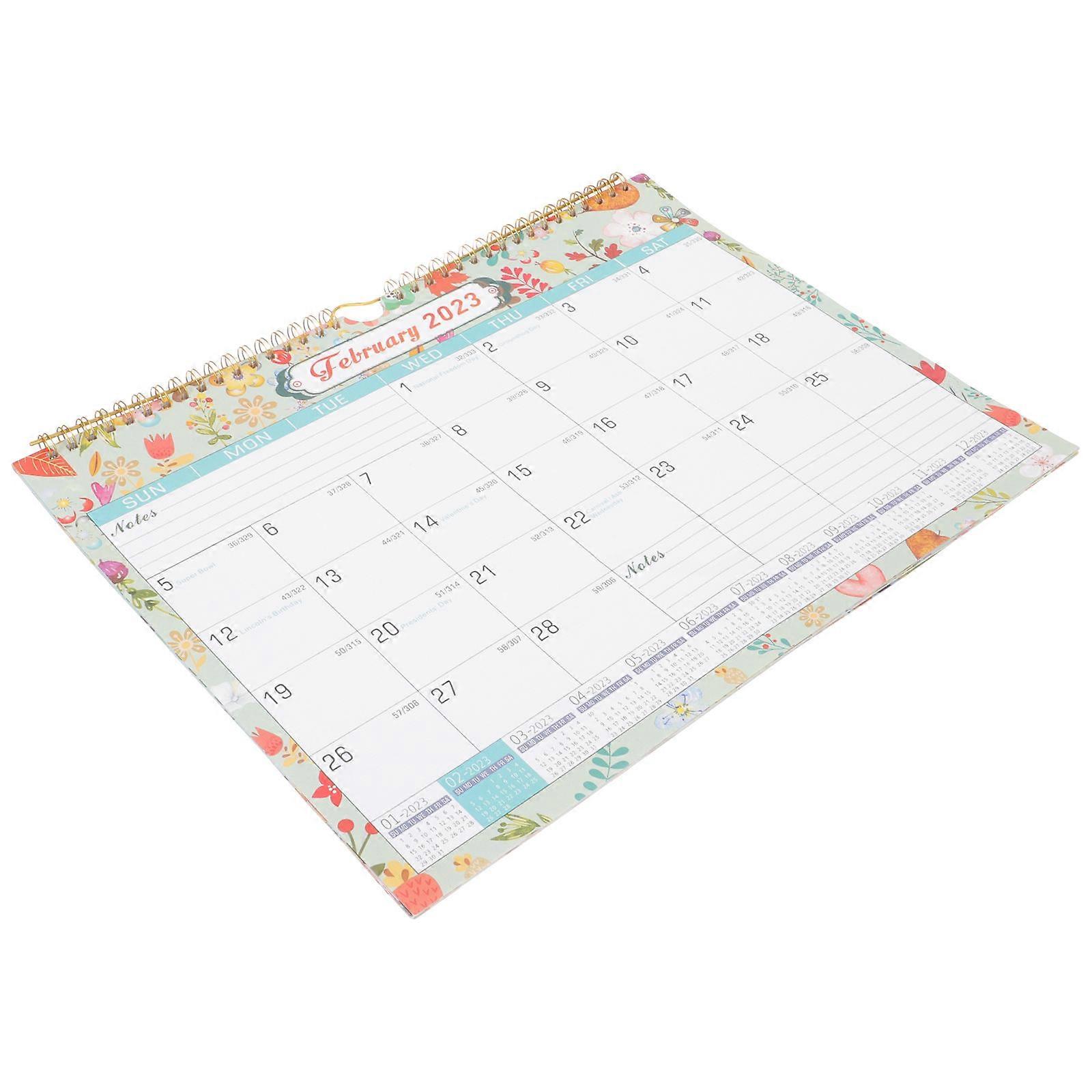 Hanging Calendar For Office And Classroom Suitable For Christmas And New Year With Simple Style And Date Marking Function 2Pcs
