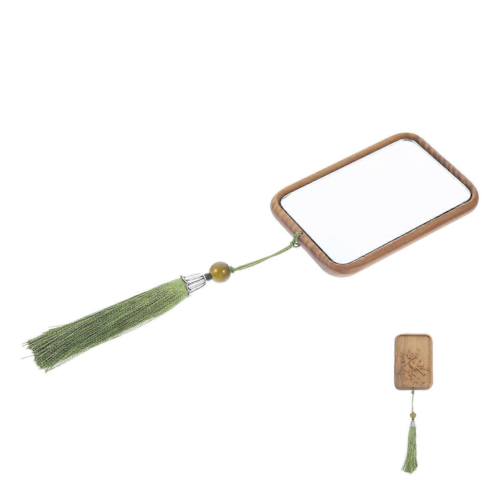 Portable Wooden Makeup Mirror for Makeup Use Pocket Compact Mirror