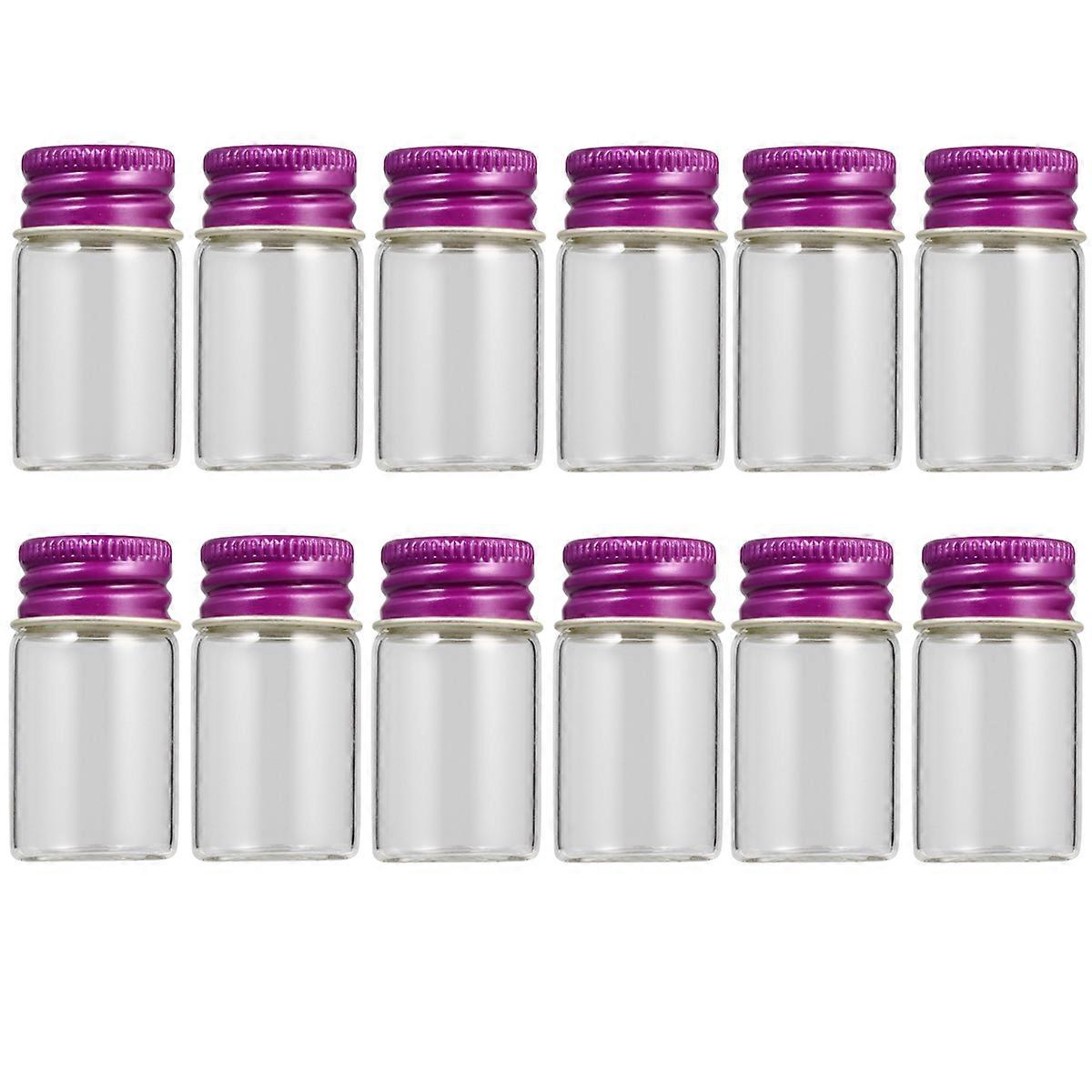 Glass Storage Bottle Set for Storage with 3Sets Transparent Screw Bottles Rosy