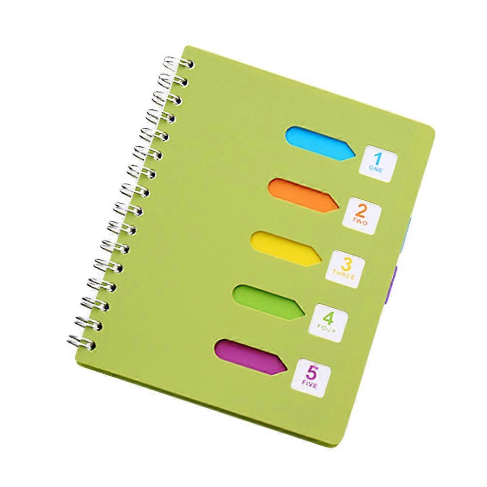 Personal Notebook Spiral Thick Diary Notebook for School Activities Rectangular PP Cover Recording Journey 1Pcs